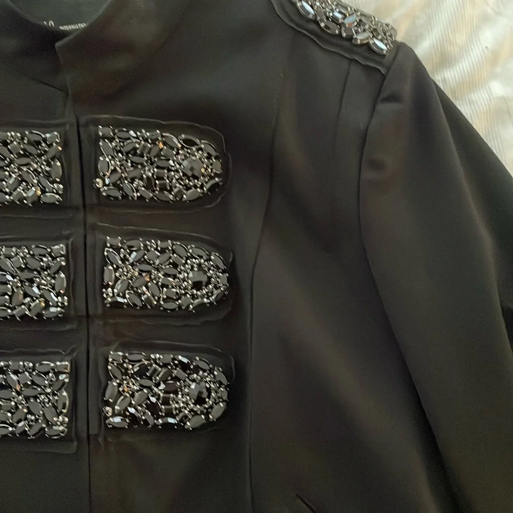 INC - BLACK Embellished Blazer - Picture 4 of 8